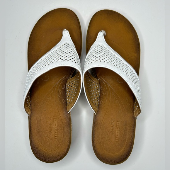 Clark’s Collection Platform Open Toe Wedge Sandal Size 8.5 - Picture 12 of 13